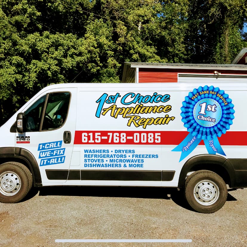 1st Choice Appliance Repair service van in Nashville, TN